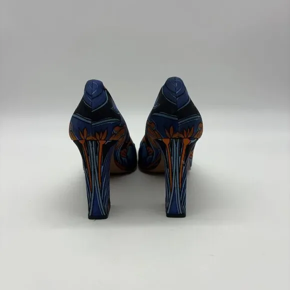 Prada Vibrant Blue and Orange Heels - Picture 2 of 9
